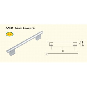 MANER AA324 DIM 128 MM, ALUMINIU