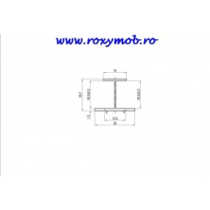 SISTEM ADOOR PROFIL INTERMEDIAR 18 ECO BRONZ 5.8M 944.06.56