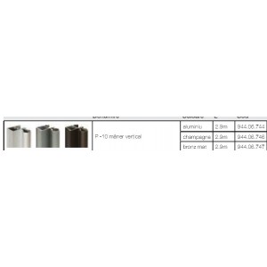 SISTEM ADOOR MANER VERTICAL P10 ALUMINIU 2.9 M 944.06.744